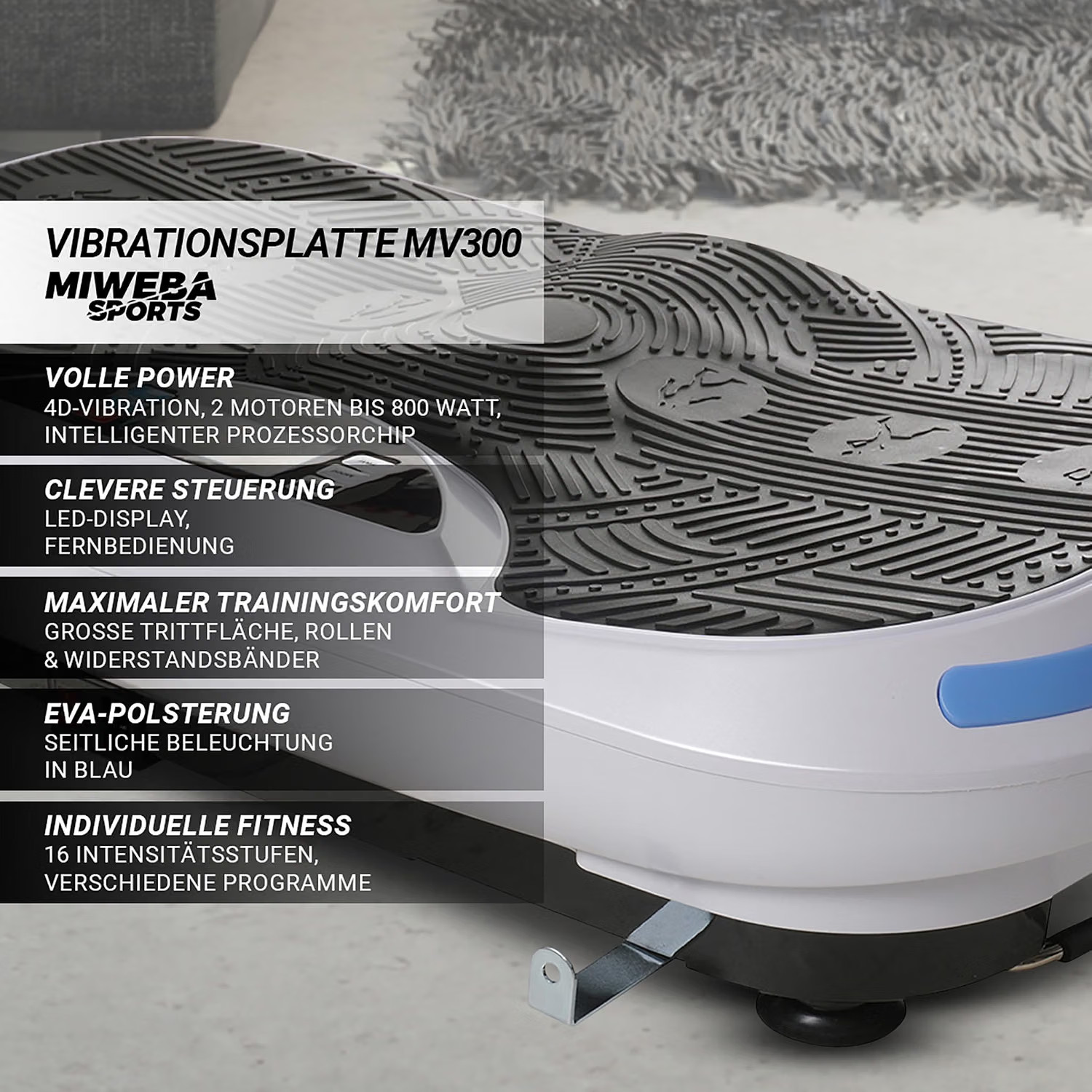 💪 Vibrationsplatte MV300 – Ganzkörpertraining mit voller Power