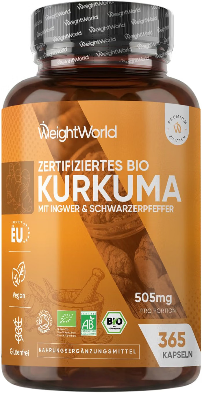 🟠 WeightWorld Bio Kurkuma – Mit Ingwer & Schwarzem Pfeffer